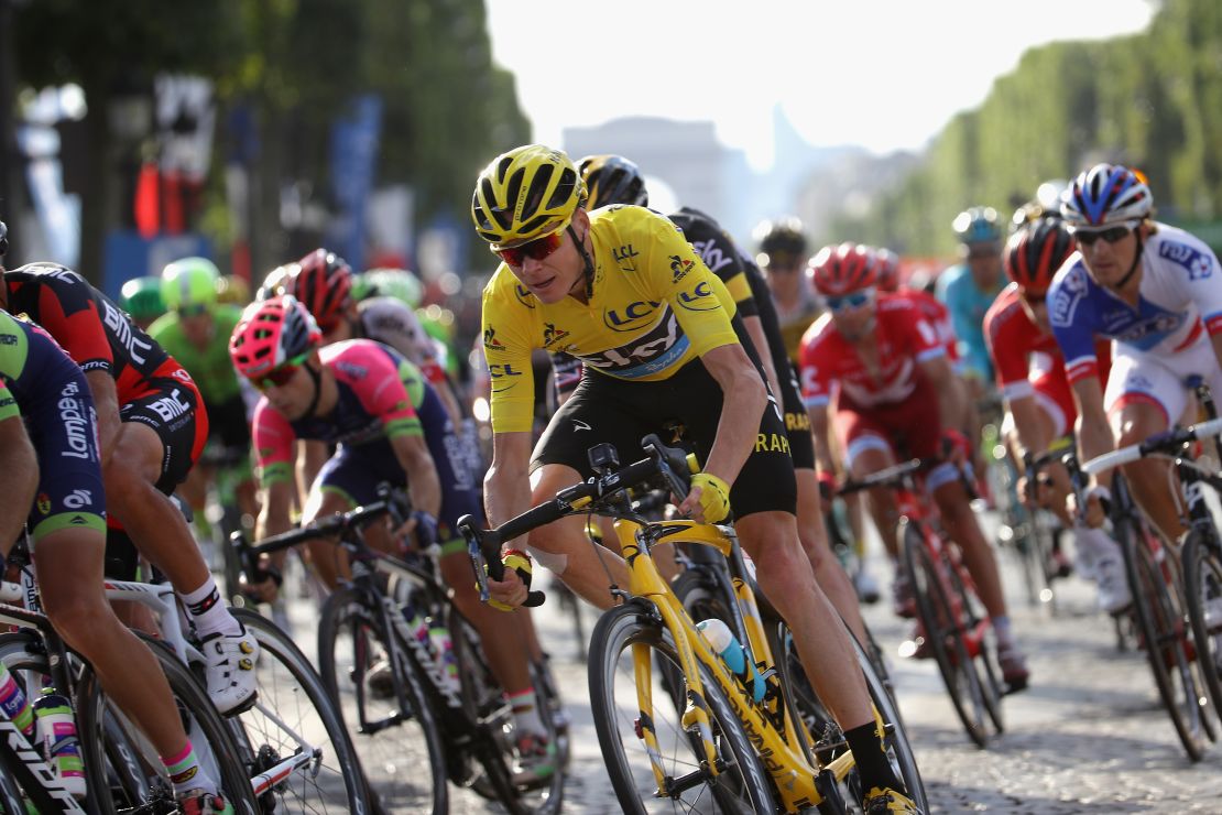 Chris Froome of Great Britain and Team Sky in action in 2016 at the Tour de France. 