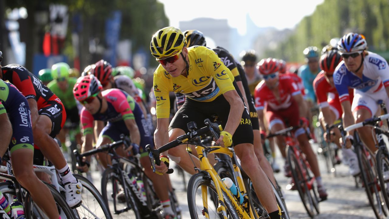 Chris Froome of Great Britain and Team Sky in action in 2016 at the Tour de France.
