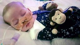 This is an undated hand out photo of Charlie Gard provided by his family, at Great Ormond Street Hospital, in London. The parents of a terminally-ill baby boy lost the final stage of their legal battle on Tuesday, June27, 2017 to take him out of a British hospital to receive treatment in the U.S., after a European court agreed with previous rulings that the baby should be taken off life support. (Family of Charlie Gard via AP)