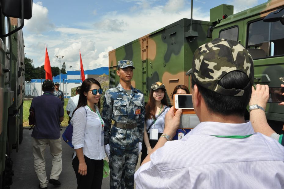 Security at the event was tight, with reporters told not to bring pens, phone batteries, or umbrellas. 