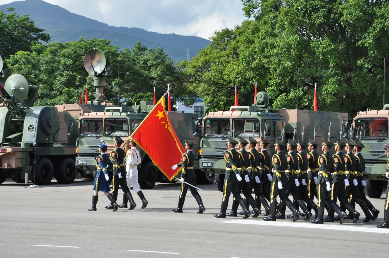 The PLA normally keeps a low profile in Hong Kong, where its presence is still a sensitive subject. 