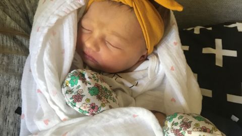 Nathan and Megan Johnson's newborn daughter, Eilee Kate