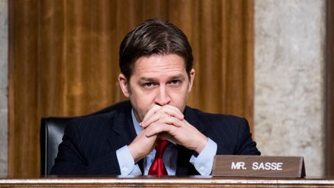 UNITED STATES - JANUARY 12: Sen. Ben Sasse, R-Neb., listens as Secretary of Defense nominee James Mattis testifies during his confirmation hearing in the Senate Armed Services Committee on Thursday, Jan. 12, 2017. (Photo By Bill Clark/CQ Roll Call)