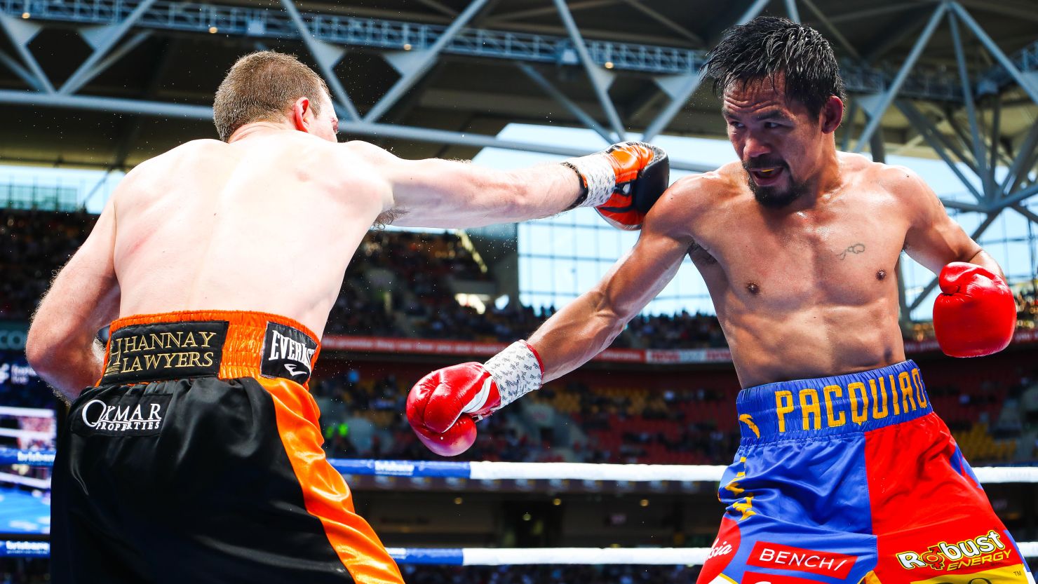 Australian boxer Jeff Horn takes on Manny Pacquiao at Suncorp Stadium in Brisbane on July 1, 2017.