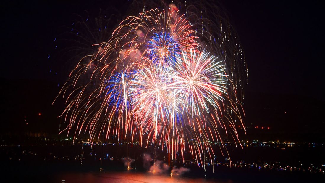 <strong>Lake Tahoe:</strong> Lake Tahoe actually offers numerous firework shows for the holiday, including four in North Lake Tahoe. While all are crowd-pleasing, the 25-minute <a href="https://tahoesouth.com/events/lights-on-the-lake-fireworks/" target="_blank" target="_blank">Lights on the Lake</a> in South Lake Tahoe is the real show-stopper. Join a cruise for the best unencumbered views.