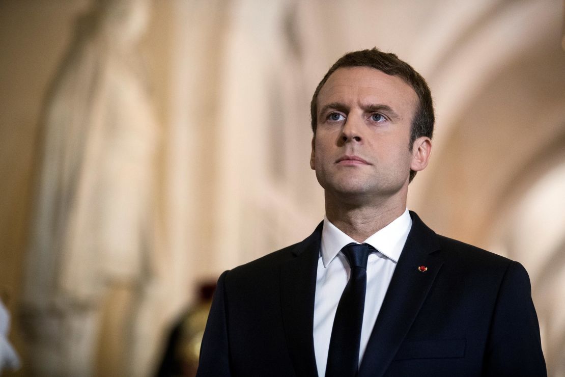 French President Emmanuel Macron addressed both houses of parliament at Versailles.