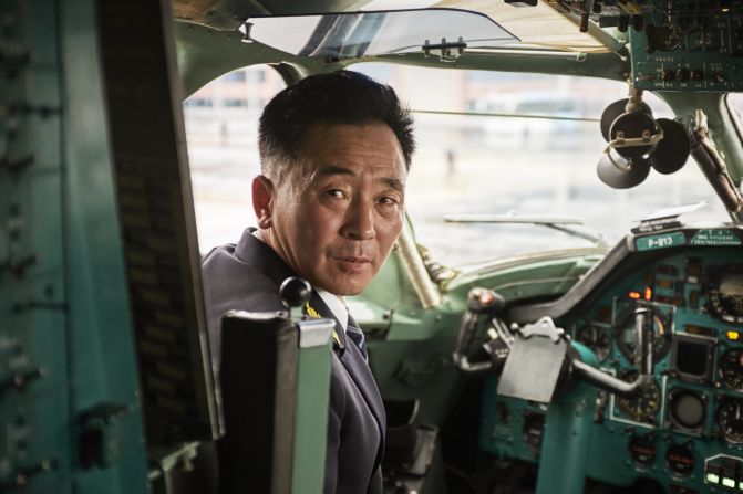 A pilot inside the cockpit of a Tupolev-134. "It was the dedication and pride of the crew that caught my interest for the series," says Mebius of his decision to create the book. 