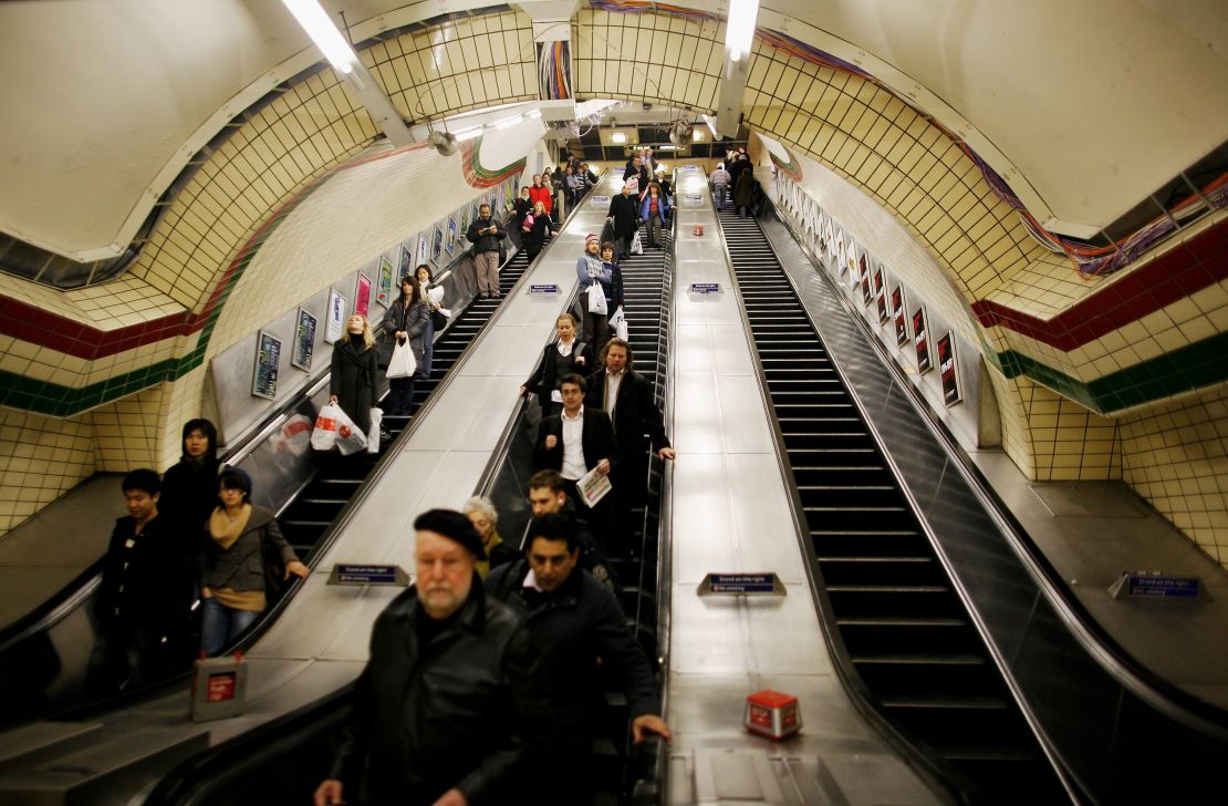 The London Underground's escalators -- not exactly wheelchair-friendly.
