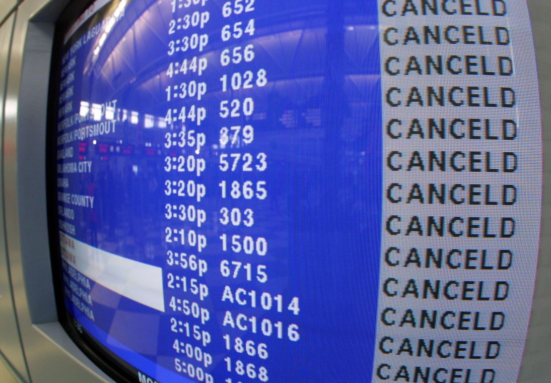 It's important to be able to read the departure board -- so you can inwardly groan when you see the list of canceled flights.