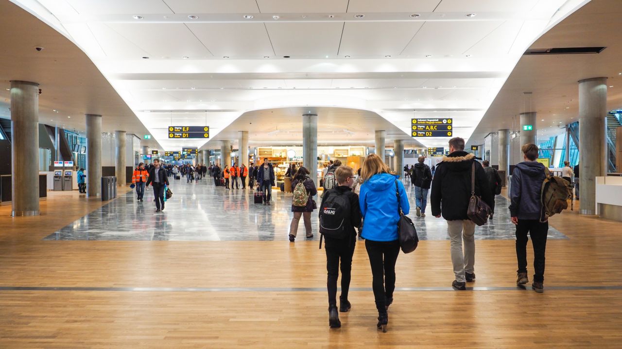 The new airport combines style and environmental efficiency.