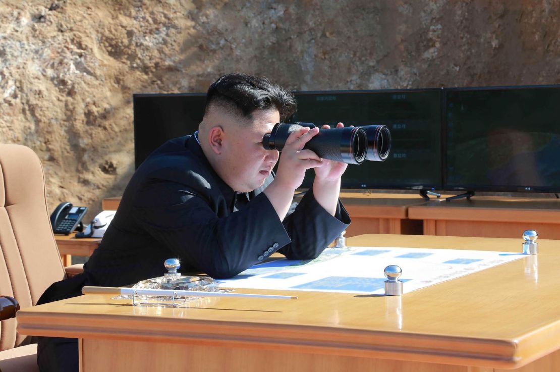 North Korean leader Kim Jong-Un inspecting the test-fire of intercontinental ballistic missile Hwasong-14 on July 4.
