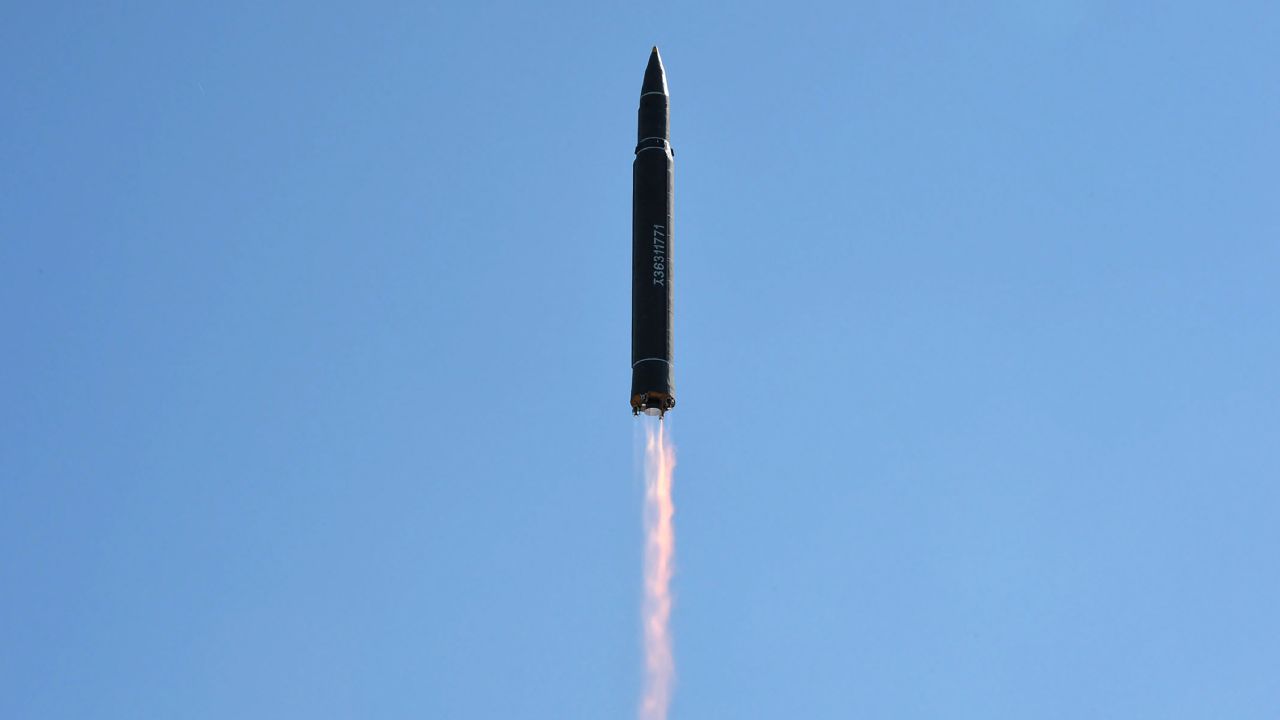 This picture taken and released on July 4, 2017 by North Korea's official Korean Central News Agency (KCNA) shows the test-fire of the intercontinental ballistic missile Hwasong-14 at an undisclosed location.
North Korea declared on July 4 it had successfully tested its first intercontinental ballistic missile -- a watershed moment in its push to develop a nuclear weapon capable of hitting the mainland United States. / AFP PHOTO / KCNA VIA KNS / STR / South Korea OUT / REPUBLIC OF KOREA OUT ---EDITORS NOTE--- RESTRICTED TO EDITORIAL USE - MANDATORY CREDIT "AFP PHOTO/KCNA VIA KNS" - NO MARKETING NO ADVERTISING CAMPAIGNS - DISTRIBUTED AS A SERVICE TO CLIENTS
THIS PICTURE WAS MADE AVAILABLE BY A THIRD PARTY. AFP CAN NOT INDEPENDENTLY VERIFY THE AUTHENTICITY, LOCATION, DATE AND CONTENT OF THIS IMAGE. THIS PHOTO IS DISTRIBUTED EXACTLY AS RECEIVED BY AFP.
/ STR/AFP/Getty Images
