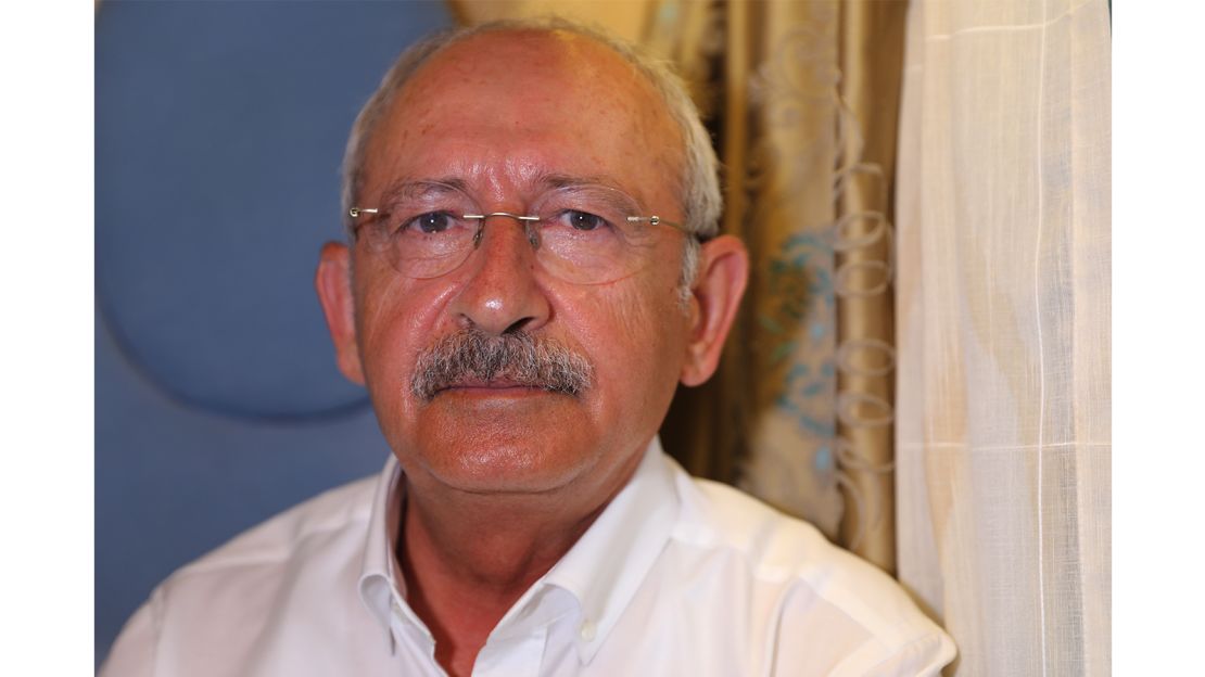 Kemal Kilicdaroglu photographed on day 20 of the march, rests in a small caravan.