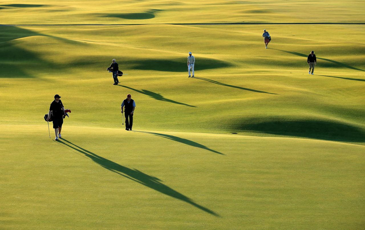 <strong>St. Andrews:</strong> The Old Course is known for its blind drives over seas of gorse, vast greens, and swales, humps and hollows which require imagination and the ability to use the ground to your advantage.