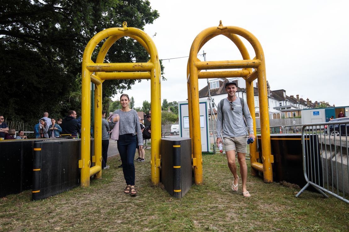 Anti-vehicle barriers have also been put up around Wimbledon Park.