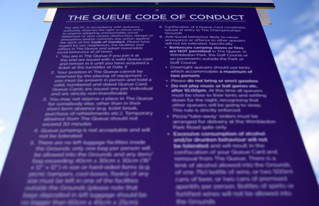A Queue Code of Conduct must be followed.