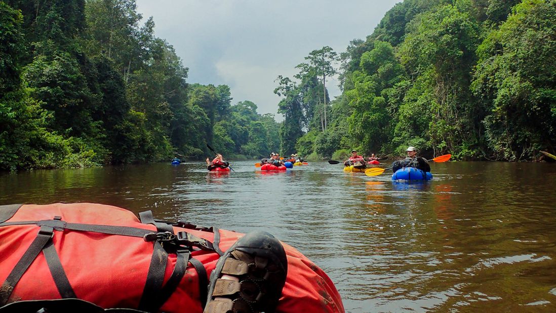 <strong>Gabon: </strong>Floating amid dripping towering forests, deep dark braided rivers and equatorial Africa's highest waterfall in a tiny rubber paddleboat feels out-of-this-world.