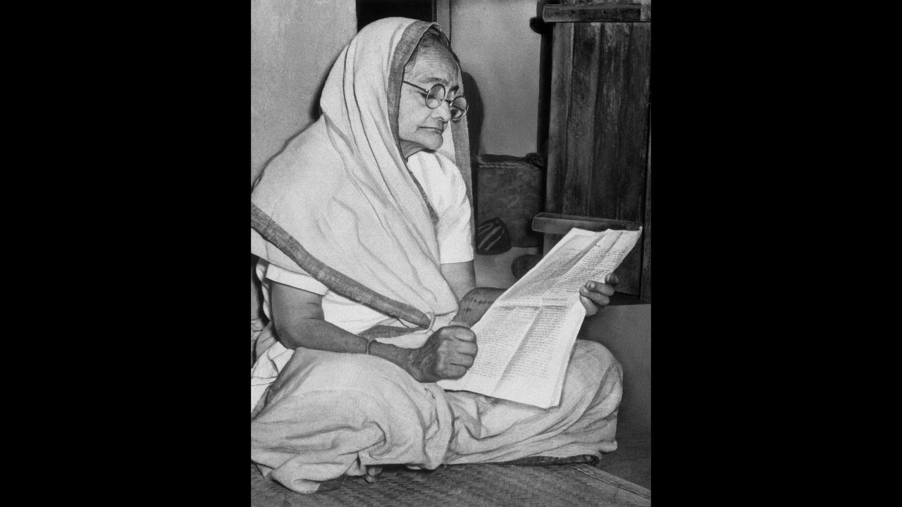 Shown in an undated photo, Kasturba Gandhi was the wife of Mahatma Gandhi. <br /><br />Along with many other prominent women of these times, she fought for India's independence from the British.