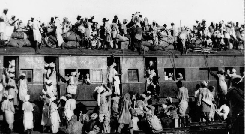 Hundreds of Muslim refugees crowd on top of a train leaving New Delhi for Pakistan in September 1947. <br /><br />Partition led to millions being forced to migrate across the subcontinent. It's estimated that <a  target="_blank" target="_blank">500,000 - 1 million </a>men, women and children perished in partition, although this figure varies. 