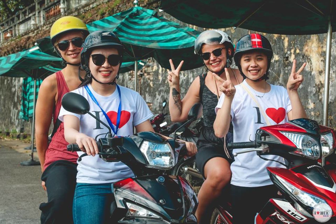Lien Nguyen founded and runs her company "I Love Hue Tour," an all-female-run bike company that guides tourists by means of Hanoi's beloved motorbike.