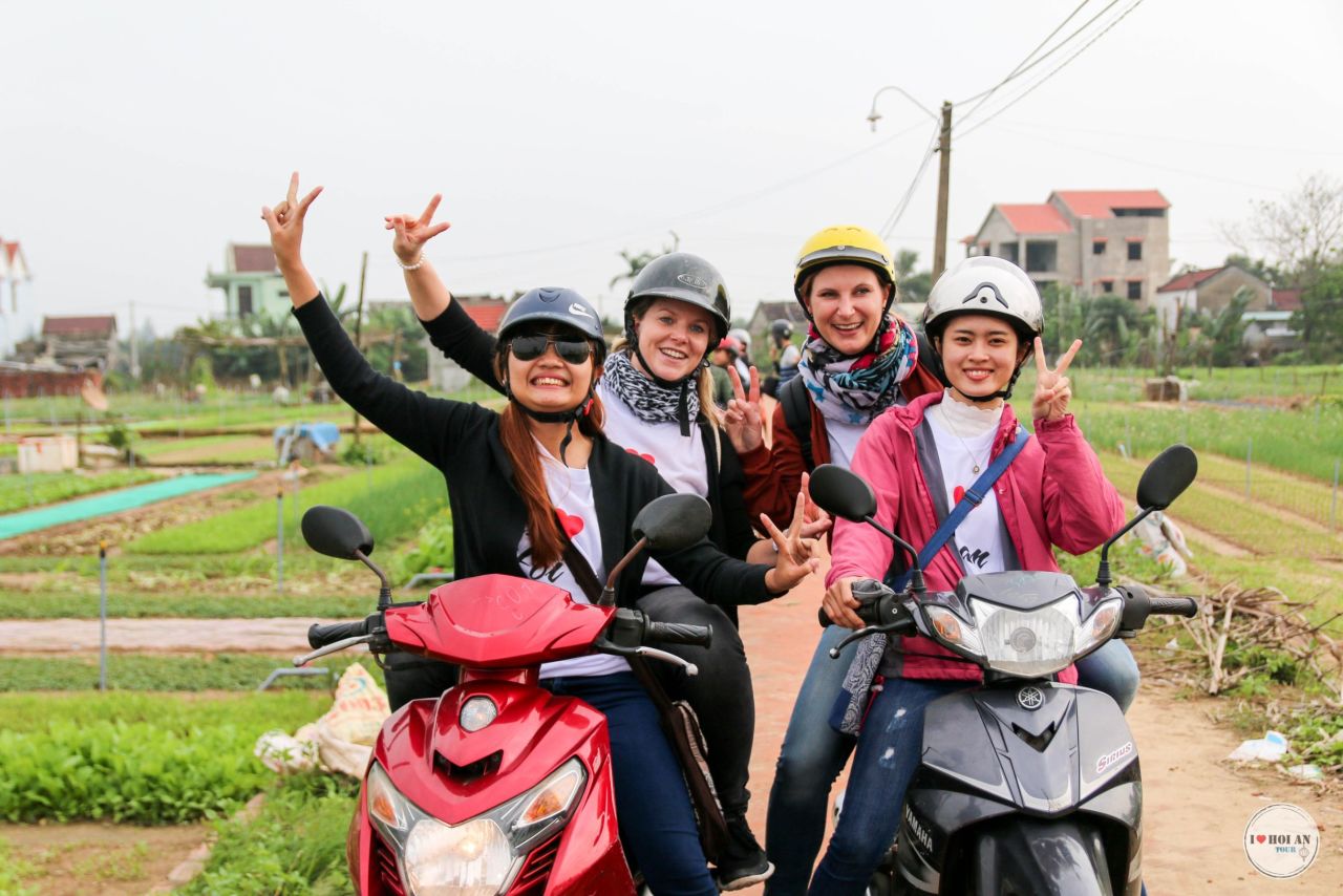 Lien Nguyen's company "I Love Hue Tour" shows at least a dozen tourists around Hanoi everyday by motorbike. 