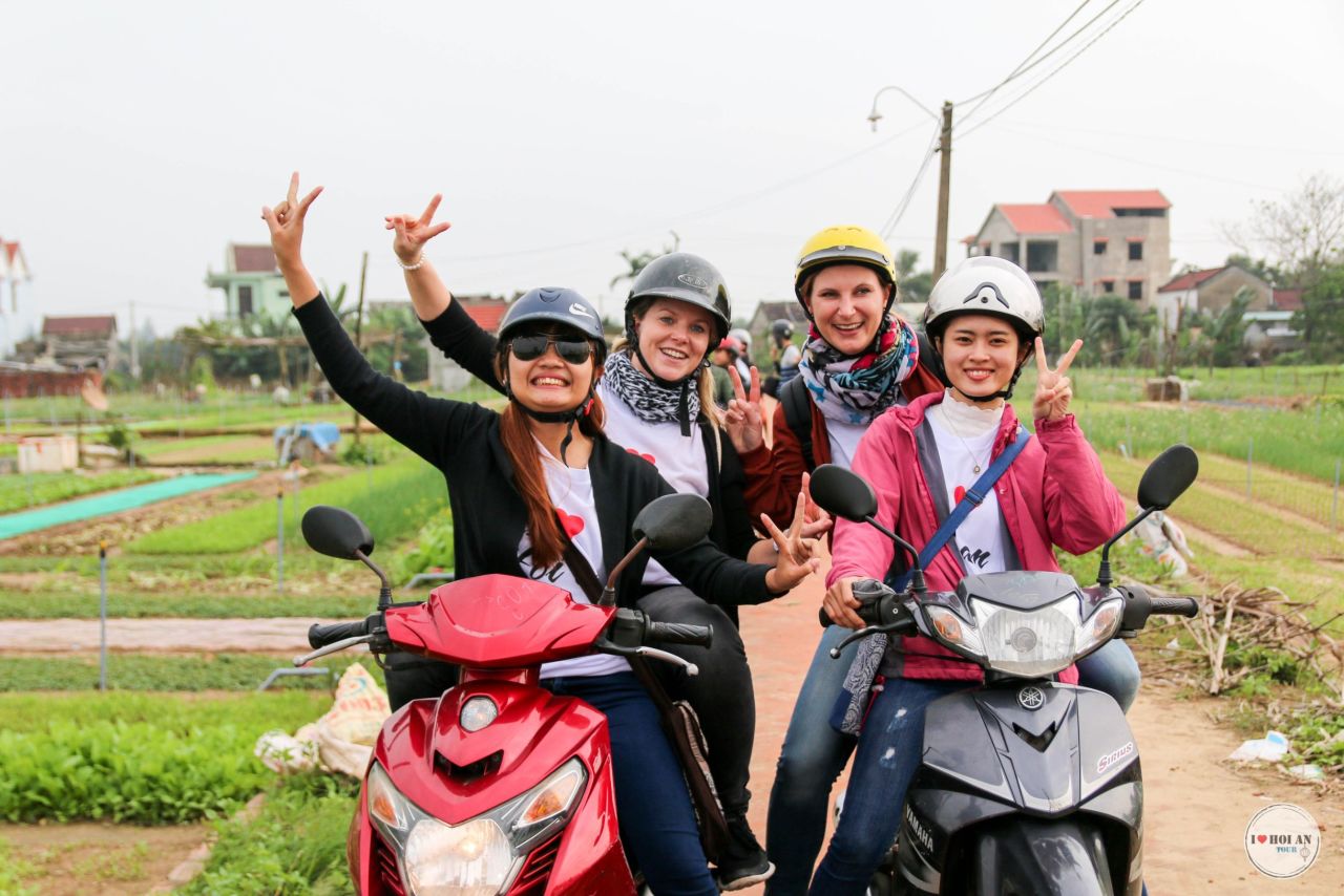 Lien Nguyen's company "I Love Hue Tour" shows at least a dozen tourists around Hanoi everyday by motorbike.