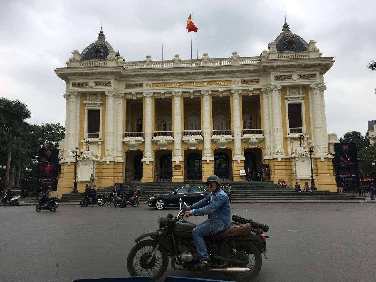 Motorbikes are a way of life in Hanoi.