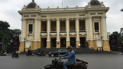 Motorbikes are a way of life in Hanoi.