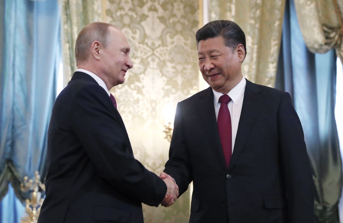 Presidents Vladimir Putin and Xi Jinping met in Moscow on July 4.