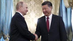 Chinese President Xi Jinping (R) shakes hands with Russian President Vladimir Putin prior to a meeting on July 4, 2017 at the Kremlin in Moscow. 
Russian President Vladimir Putin and Chinese leader Xi Jinping met July 4 against a backdrop of mounting tensions over North Korea ahead of G20 summit talks with US President Donald Trump. The talks were also expected to discuss North Korea after Pyongyang claimed the launch of its first inter-continental ballistic missile, and Trump urged China to "end this nonsense once and for all".
 / AFP PHOTO / POOL / Sergei IlnitskySERGEI ILNITSKY/AFP/Getty Images