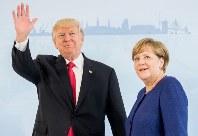 Trump <a href="index.php?page=&url=http%3A%2F%2Fwww.cnn.com%2F2017%2F07%2F06%2Fpolitics%2Ftrump-merkel-g20%2Findex.html" target="_blank">meets with Merkel</a> on the eve of the summit.