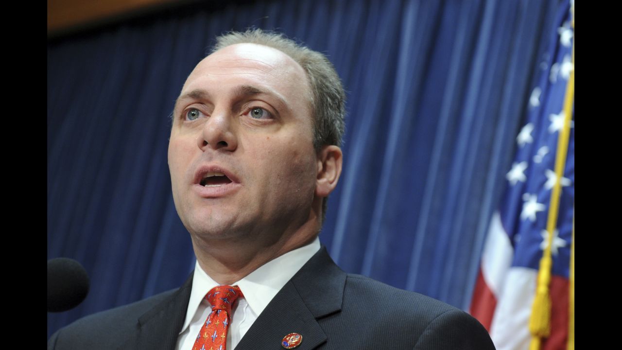 Scalise speaks at a news conference in July 2008. Before he was elected to Congress, Scalise had served in the Louisiana Legislature since 1996.