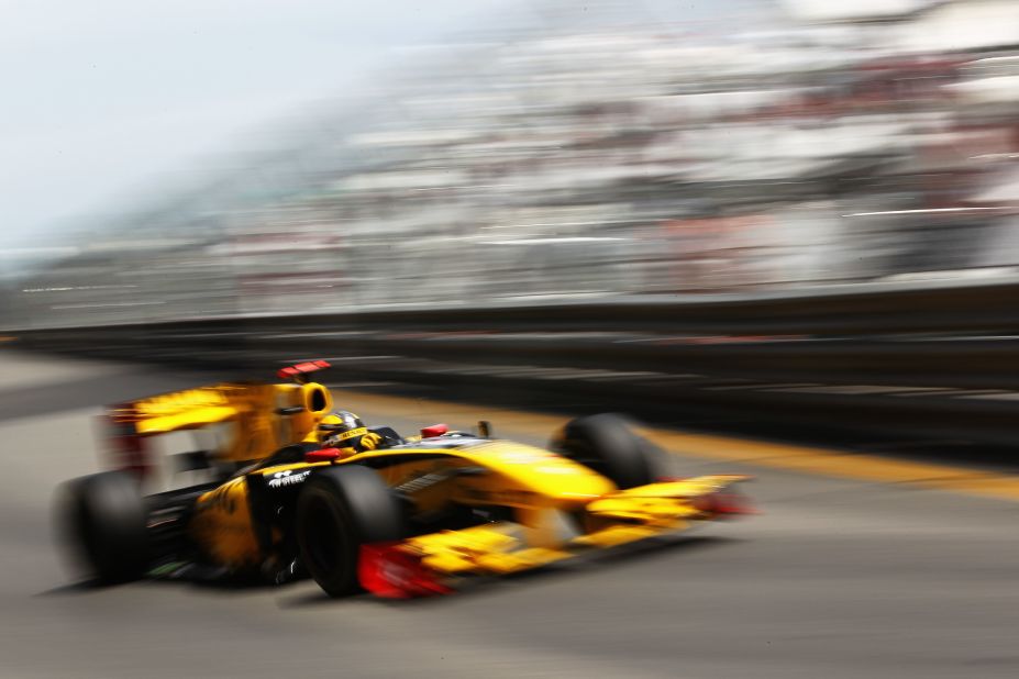 Kubica competing for the Renault F1 team at the 2010 Monaco Grand Prix. The Pole, now 32, finished on the podium 12 times in his F1 career, three of those coming with the French team. 
