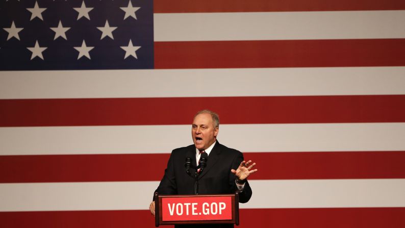 Scalise speaks in December at a "Get Out the Vote" rally in New Orleans.