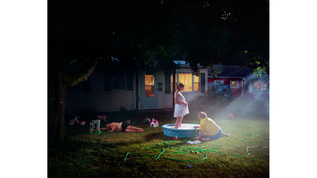 This sense of eeriness is present throughout Crewdson's oeuvre, most of which is set in American towns. 
