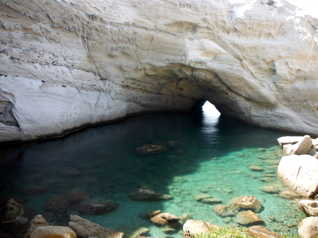 Sykia is sometimes known as the Emerald Cave.