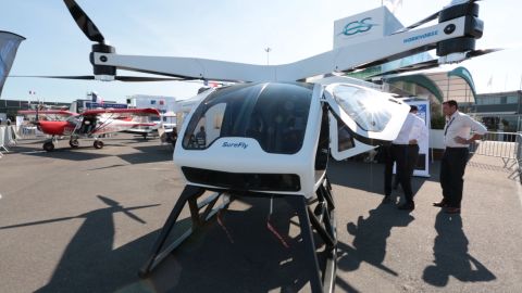 With eight rotors and two seats, the SureFly is one of the larger drone taxi prototypes out there. Touted as a replacement for the helicopter, its makers aim for a competitive target price of $200,000. <a href="https://edition.cnn.com/videos/cnnmoney/2017/07/07/surefly-octocopter-personal-drone-concept-sje-lon-orig.cnnmoney"><strong>Watch more.</strong></a>