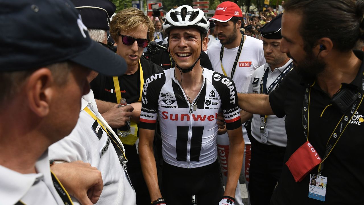 "I thought that I had won," said second-placed Barguil, disconsolate after the photo finish. "It's hard but that's sport."
