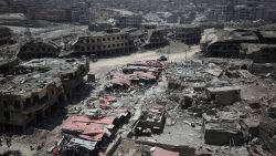 A picture taken on July 9, 2017, shows a general view of the destruction in Mosul's Old City. / AFP PHOTO / AHMAD AL-RUBAYE        (Photo credit should read AHMAD AL-RUBAYE/AFP/Getty Images)