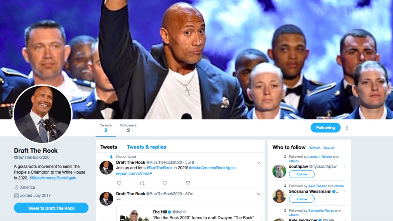 the rock 2020 twitter
