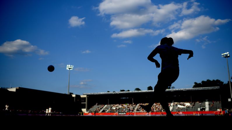 Dzsenifer Marozsan takes a corner kick for Germany during a friendly match against Brazil on Tuesday, July 4. 