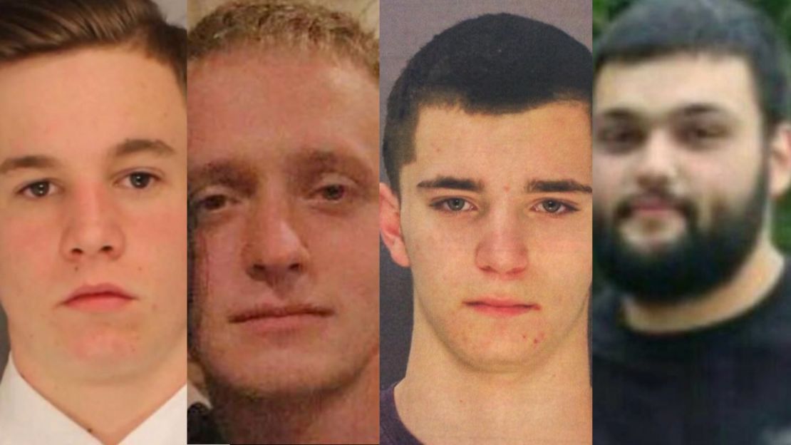 The victims, from left, were Jimi Patrick, Thomas Meo, Dean Finocchiaro and Mark Sturgis.