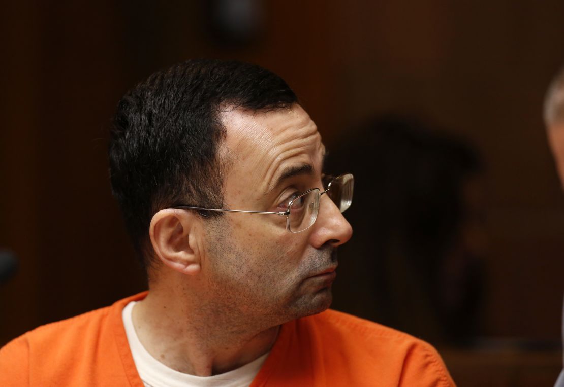 Former Michigan State University and USA Gymnastics doctor Larry Nassar is seen in the 55th District Court on June 23, 2017.