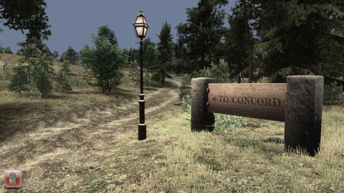 In the game, as in Thoreau's life, walking to Concord is needed to get mail and supplies.