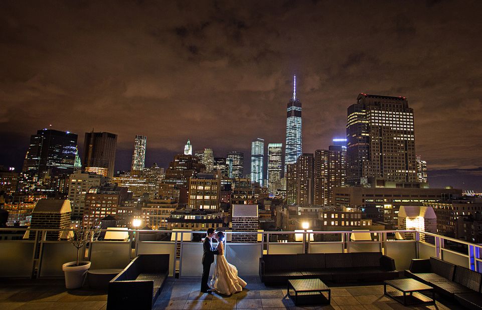 <strong>For a city wedding -- Tribeca Rooftop, New York City:</strong> Weather not on your side? It also comes with an indoor space outfitted with a 65-foot-long skylight. 