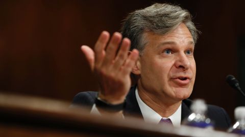 FBI Director nominee Christopher Wray testifies on Capitol Hill in Washington, Wednesday, July 12, 2017, at his confirmation hearing before the Senate Judiciary Committee. (AP Photo/Pablo Martinez Monsivais)