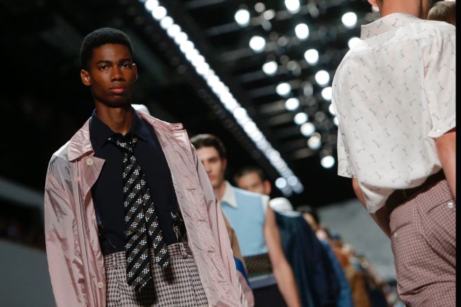 Fendi's collection was a new take on modern business attire. 