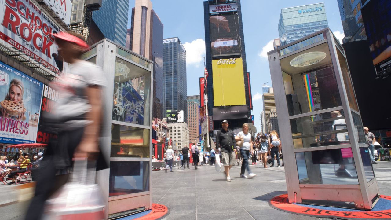 The "Once Upon a Place" installation in Times Square.