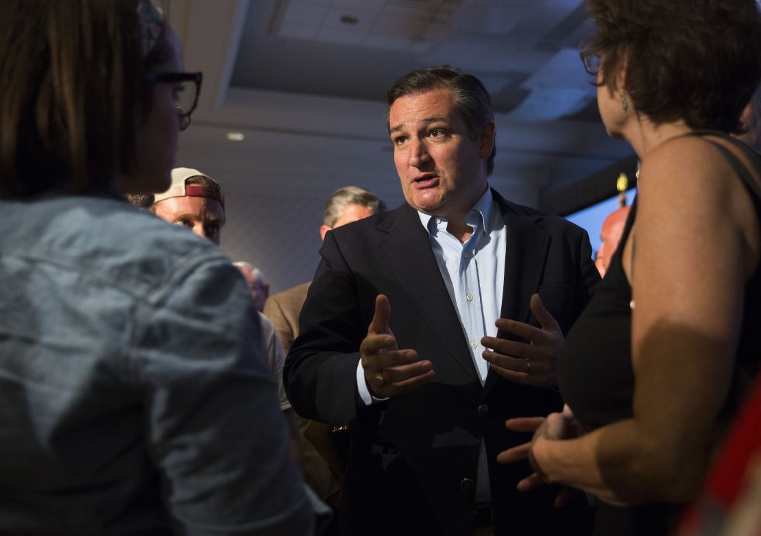 Ted Cruz at a town hall in Austin, Texas, in July.