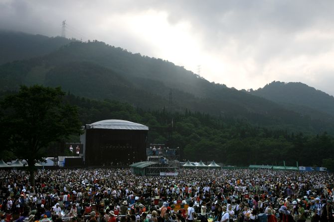 People move from stage to stage between concerts during the <a href="index.php?page=&url=http%3A%2F%2Ffujirock-eng.com%2F" target="_blank" target="_blank">Fuji Rock Festival</a> in Yuzawa, Japan. This July, the festival will showcase tunes from Bjork, Lorde and Gorillaz.